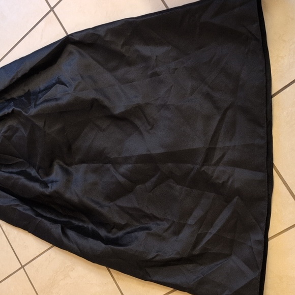 NWT Alfred Sung Cap Sleeve Pleated Skirt Dress Pockets Black Maxi Dress Size 2 - Picture 3 of 13